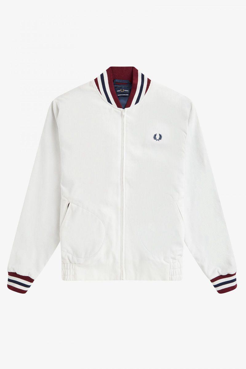 White Fred Perry J2849 Men's Jackets | PH 1203OKIR